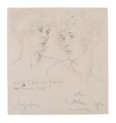 λ AUGUSTUS JOHN (BRITISH 1878-1961), WAS THIS THE FACE THAT LAUNCHED TEN THOUSAND SHIPS ?