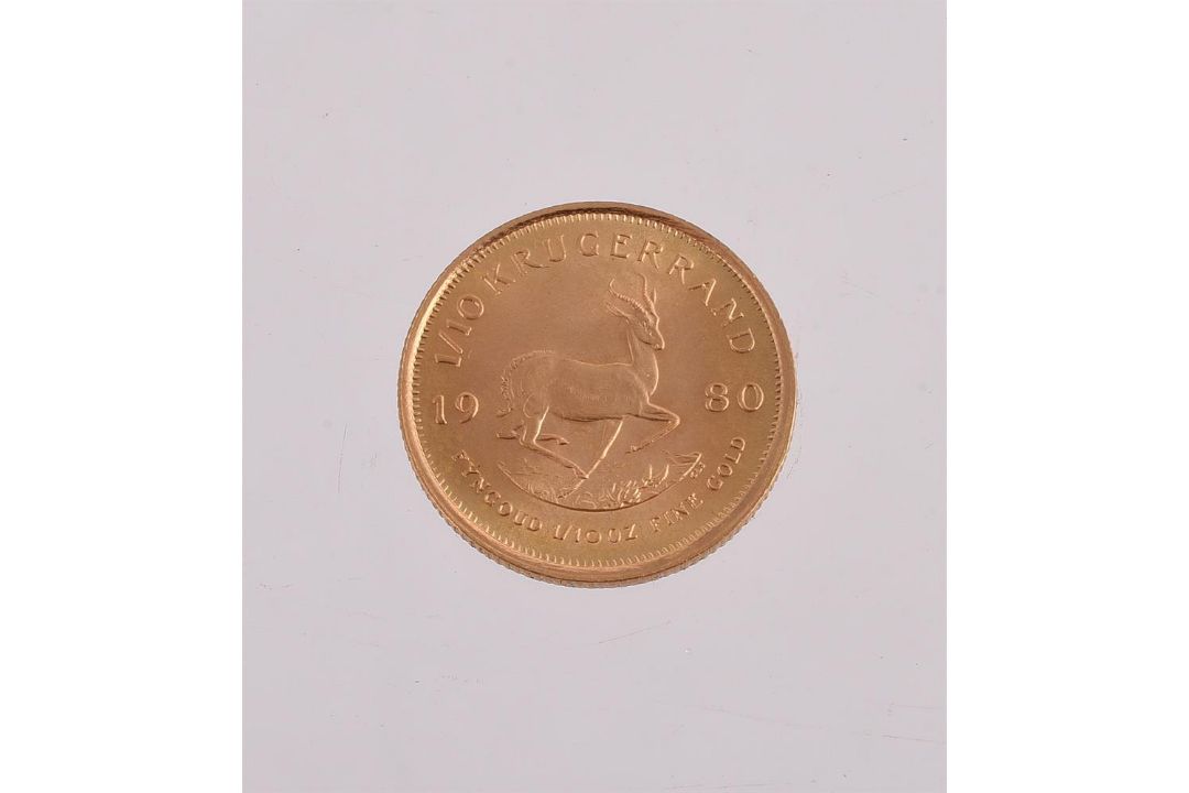 SOUTH AFRICA, 1/10 KRUGERRAND, 1980 - Image 1 of 2