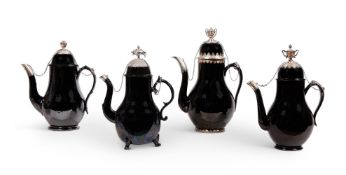 A GROUP OF LOW COUNTRIES BLACK GLAZED POTTERY, (TERRE DE NAMUR)
