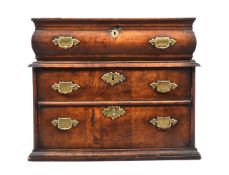 AN UNUSUAL SMALL QUEEN ANNE WALNUT CHEST OF DRAWERS, CIRCA 1710