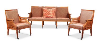 A PAIR OF OAK ARMCHAIRS, 19TH CENTURY