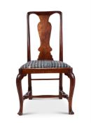 A GEORGE II WALNUT SIDE CHAIR