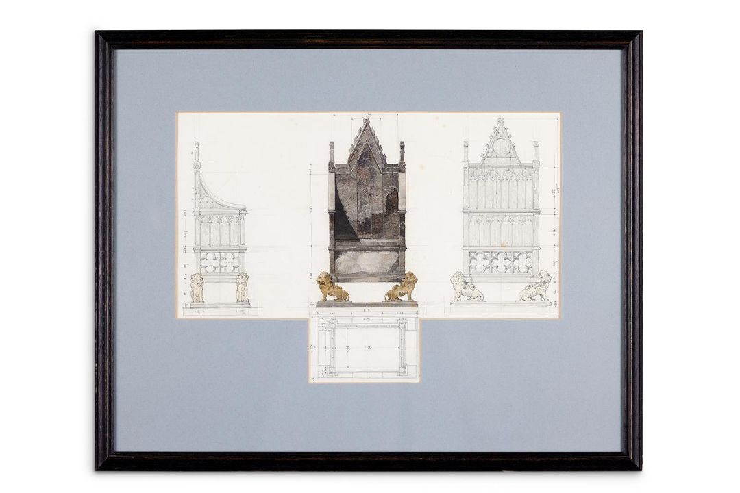 AUGUSTE GAGEY (FRENCH 1856-1936), STUDY FOR ST EDWARD'S CHAIR - Image 1 of 2