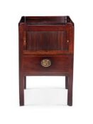 A GEORGE III MAHOGANY TRAY TOP NIGHT COMMODE, LATE 18TH CENTURY