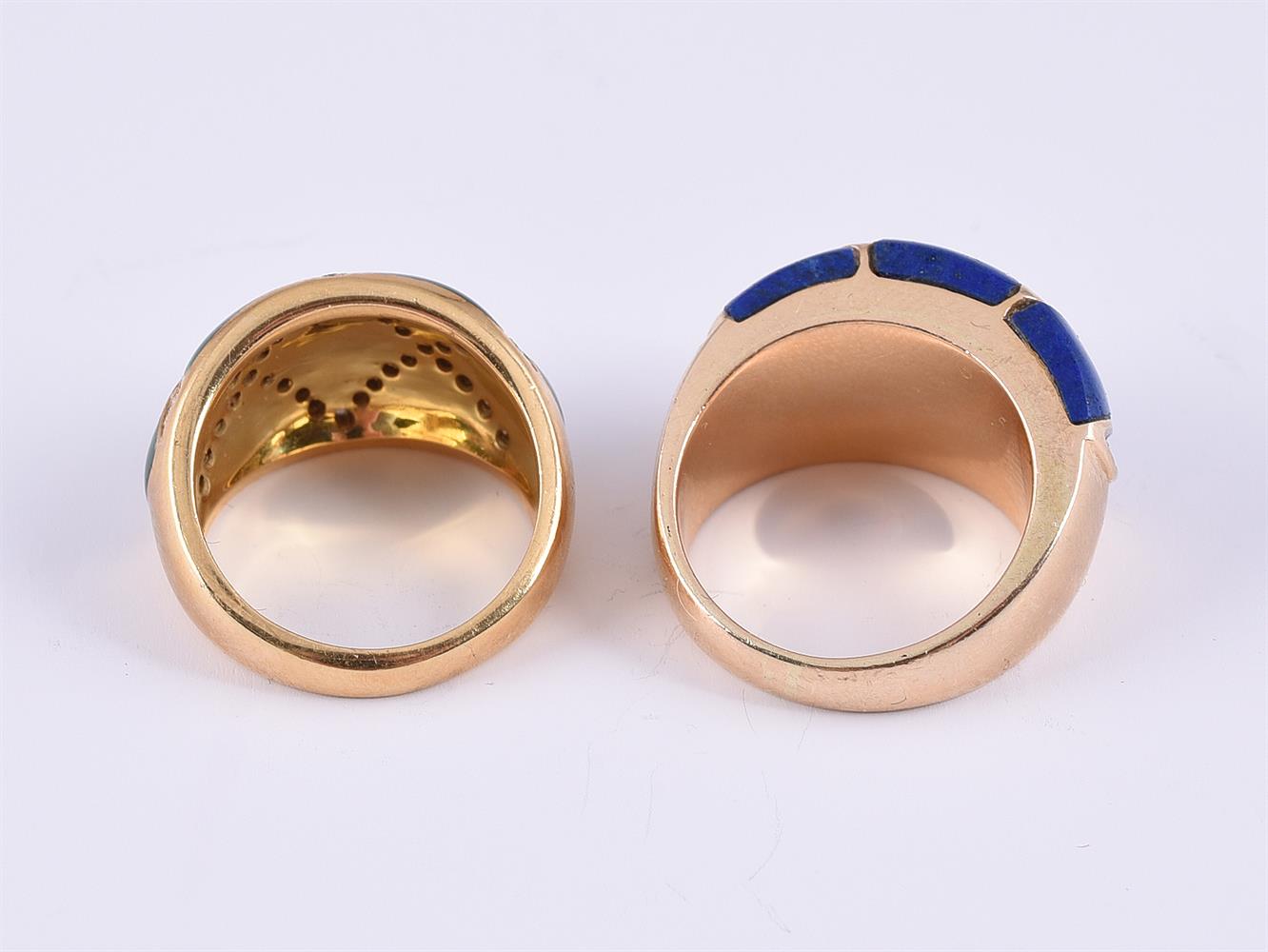TWO GEM-SET DRESS RINGS - Image 2 of 2