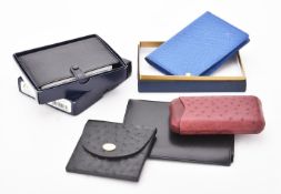 ASPREY, A BLACK LEATHER NOTEPAD
