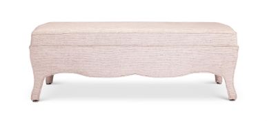 AN UPHOLSTERED STOOL IN THE LOUIS XV STYLE