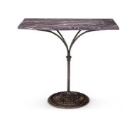 A VICTORIAN CAST IRON SIDE OR GARDEN TABLE, LATE 19TH CENTURY