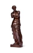 AFTER THE ANTIQUE, A BRONZE FIGURE OF THE VENUS DE MILO CAST BY BARBEDIENNE, LATE 19TH CENTURY