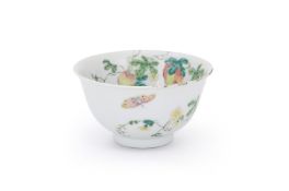 A Chinese Famille Rose 'Melon and butterfly' bowl