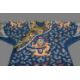 A fine Chinese five-colour cloud blue-ground summer gauze 'Dragon' robe - Image 4 of 13