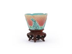 A Chinese Famille Rose 'prunus' cup