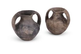 Two Chinese black pottery Amphora vases