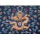 A fine Chinese five-colour cloud blue-ground summer gauze 'Dragon' robe - Image 9 of 13