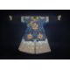 A fine Chinese five-colour cloud blue-ground summer gauze 'Dragon' robe - Image 1 of 13