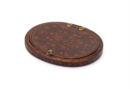 A Qajar lacquer mirror case
