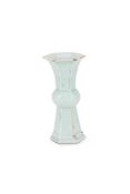 A Chinese celadon glazed gu vase