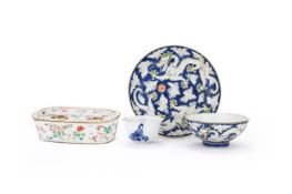 A Chinese Famille rose incense burner and cover