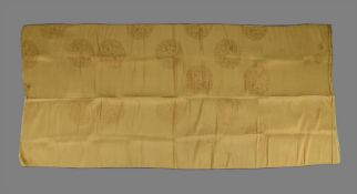 A Chinese 'Imperial' yellow Jaquard weave bolt