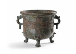 A large Chinese 'archaistic' bronze jardinière