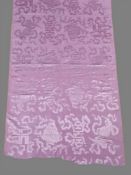 A Chinese lilac silk damask bolt