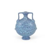 A Chinese Robin's egg glazed moon flask