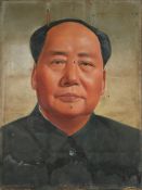 A very large official painting of Chairman Mao