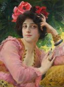 PAUL JEAN GERVAIS (FRENCH 1859-1944), LADY IN PINK