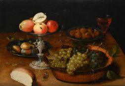 OSIAS BEERT THE ELDER (BELGIAN CIRCA 1570-1624), STILL LIFE OF GRAPES IN A DISH
