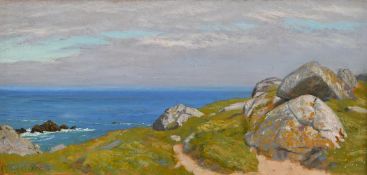 ARTHUR HUGHES (BRITISH 1832-1915), SEACOAST SCENE, POSSIBLY LAND'S END