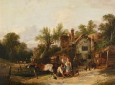 WILLIAM SHAYER (BRITISH 1787-1879), A FARM SCENE