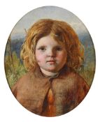 JOHN DAWSON WATSON (BRITISH 1832-1892), PORTRAIT OF A CHILD WEARING A BROWN CAPE
