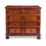A CHARLES II OAK CHEST MID-17TH CENTURY