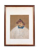 A CHINESE SCHOOL PORTRAIT OF A MONGOLIAN KHAGAN, QING DYNASTY (1644-1911)