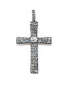 A GEORGIAN DIAMOND CROSS PENDANT