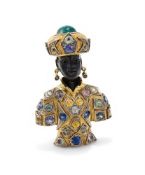 Y NARDI, A TORTOISESHELL AND GEM SET 'MORETTO' BROOCH