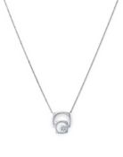 A DIAMOND SINGLE STONE PENDANT