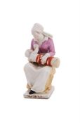 ‡ A CHELSEA PORCELAIN MODEL OF 'LA NOURRICE' EMBLEMATIC OF CHARITY, CIRCA 1755