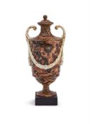 ‡ A WEDGWOOD & BENTLEY AGATEWARE VASE AND COVER, LATE 18TH CENTURY