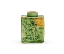 ‡ A STAFFORDSHIRE CREAMWARE TEA CADDY, CIRCA 1755