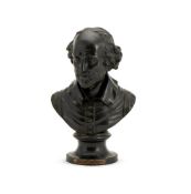 ‡ A WEDGWOOD & BENTLEY BLACK BASALT BUST OF WILLIAM SHAKESPEARE