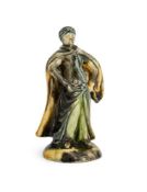‡ A STAFFORDSHIRE CREAMWARE FIGURE OF A TURK, CIRCA 1760