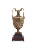 ‡ A WEDGWOOD & BENTLEY FAUX STONE VASE, LATE 18TH CENTURY