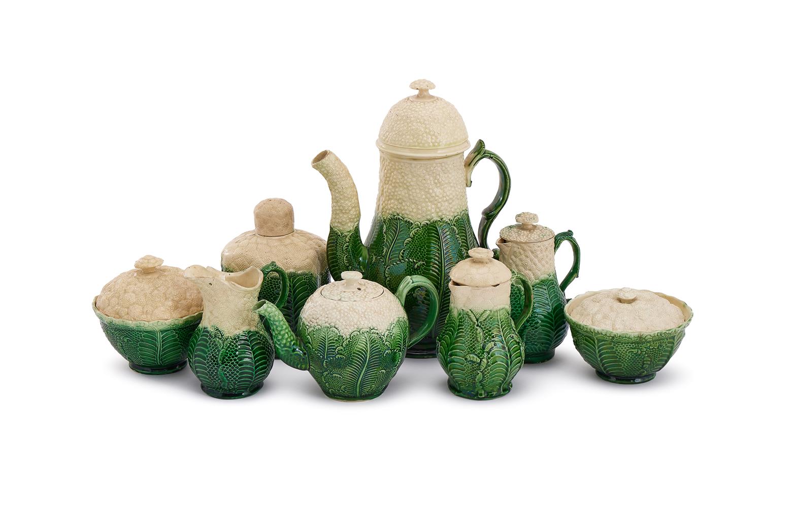 ‡ A GROUP OF STAFFORDSHIRE CAULIFLOWER TEAWARES, THIRD QUARTER 18TH CENTURY