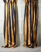 TWO BLACK AND GOLD SILK SHOW CURTAINS DESIGNED AND SUPPLIED BY ANOUSKA HEMPEL