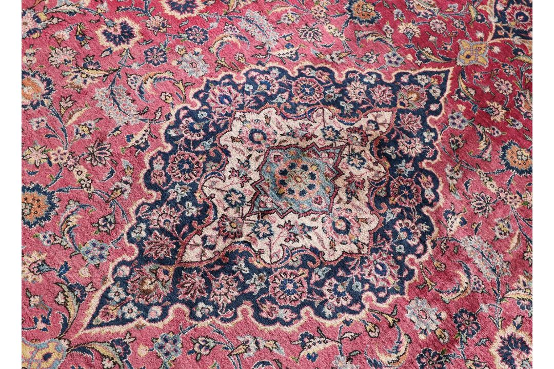 A KASHAN SILK CARPET - Image 3 of 3