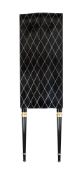 A BLACK AND GILT LACQUER CABINET