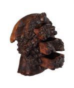 A BURR YEW CHEST OF DRAWERS