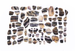 A COLLECTION OF SEVENTY PART POLISHED BLUE JOHN SPECIMENS