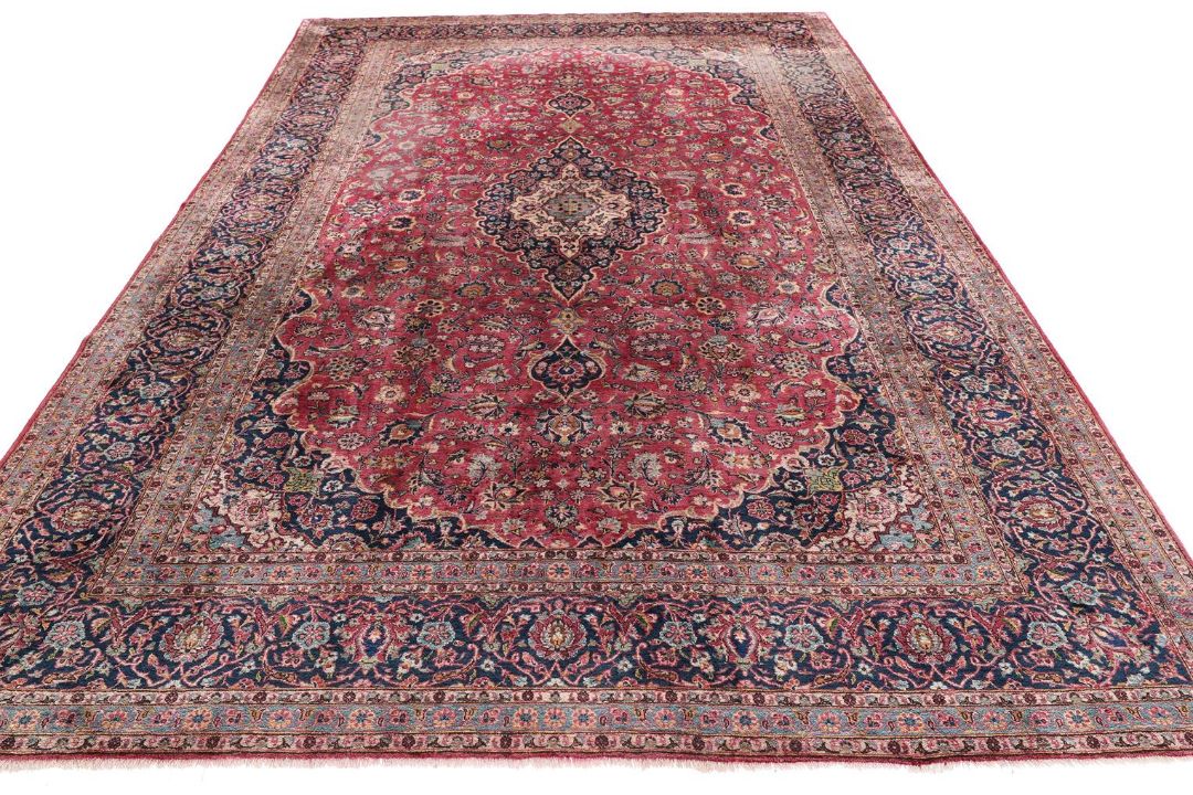 A KASHAN SILK CARPET - Image 1 of 3